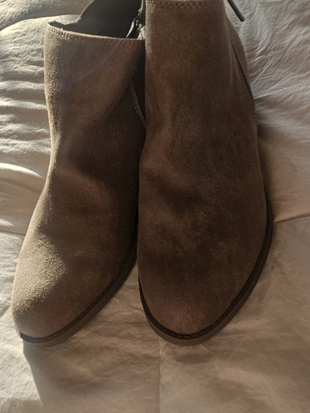 Carlos Santana Women’s Taupe Suede Ankle Booties - Stylish Everyday